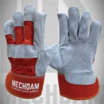 split leather work gloves manufacturer red canvas back