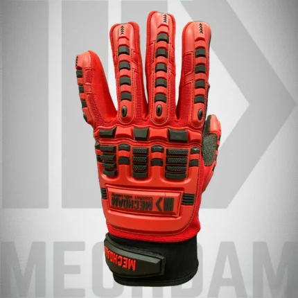 anti vibration eva palm gloves with tpr impact protection back view