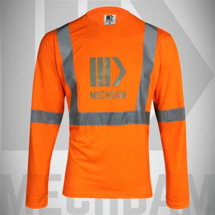High Visibility Long Sleeve Safety T-Shirt front view