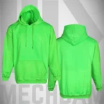 high visibility pullover hoodie with embossed logo