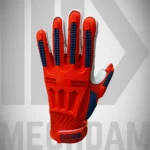 Impact protection gloves with reinforced knuckle protection for industrial safety applications