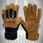 waterproof winter work gloves with insulated leather palm