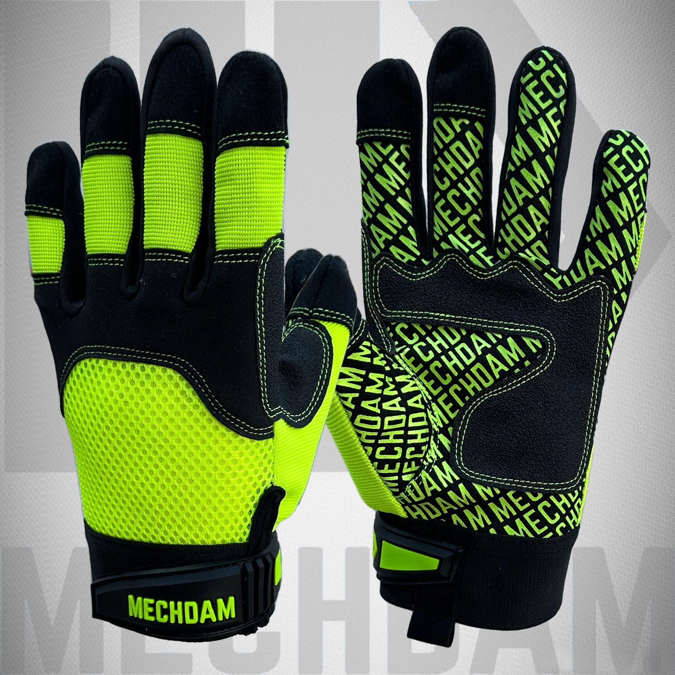 MD-4003 high visibility mechanic gloves for workshop use