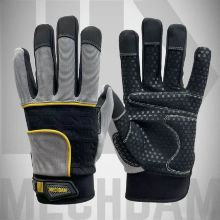 anti slip synthetic leather mechanic gloves