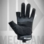 fingerless tactical impact gloves with synthetic leather palm