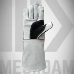 Reinforced palm welding gloves designed for material handling