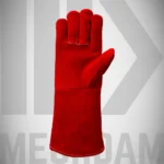 Welding gloves with extended safety cuff manufactured for industrial protection
