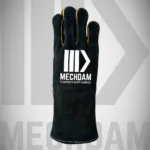 Industrial welding gloves designed for heat resistance and safety