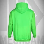 high visibility cotton fleece hoodie with kangaroo pocket and hood