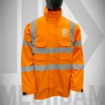 hi vis reflective jacket front view for industrial workwear