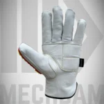 Industrial leather impact gloves designed for heavy work use