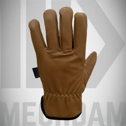 oil block goatskin leather gloves with A7 cut resistance for industrial use