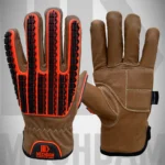 oil block goatskin leather impact gloves with kevlar A7 cut resistance manufacturer