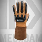 Insulated oil block leather impact gloves manufacturer design for oilfield and industrial safety
