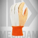 canvas grip work gloves with pvc dots