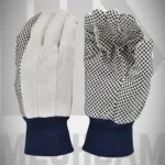 pvc dotted canvas back gloves manufacturer