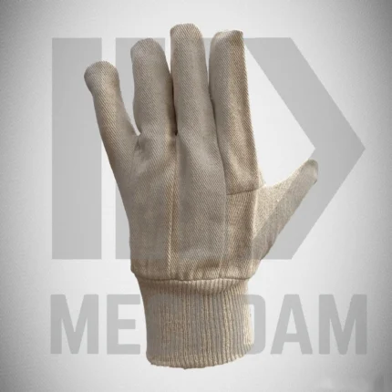 cotton canvas work gloves with knit wrist
