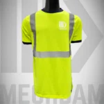 reflective safety t shirt front view for workwear use