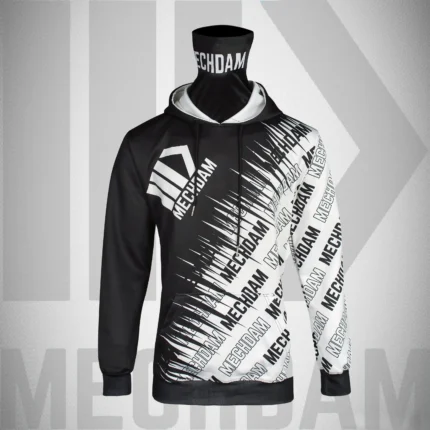 polyester sublimation hoodie with integrated face cover