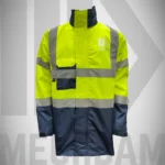 hi vis safety jacket front view for industrial workwear