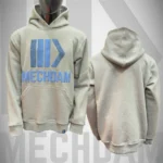 Puff Print Pullover Hoodie with raised 3D logo front and back view