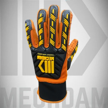 A2 cut resistant impact protection gloves with TPR knuckle guards