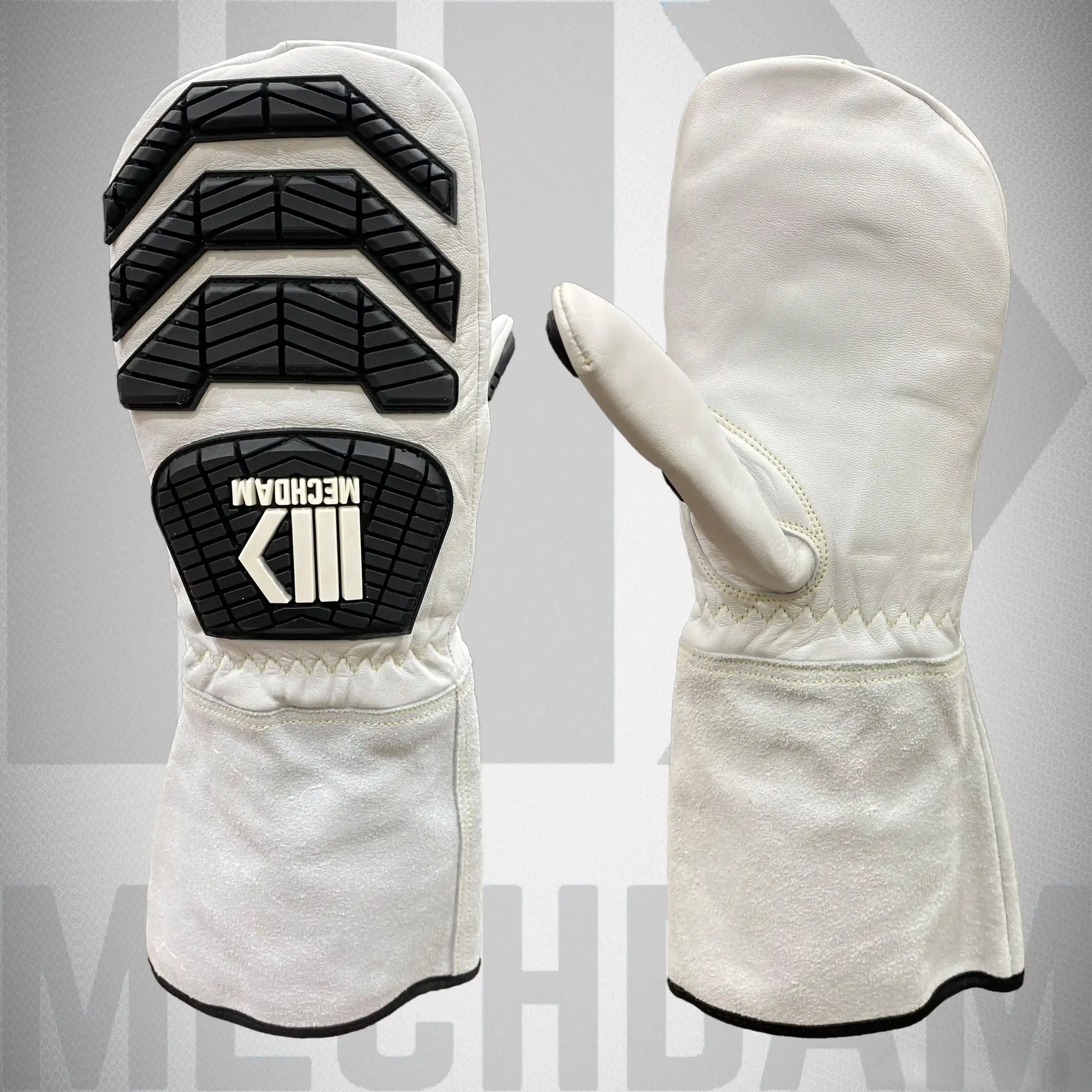 Leather Mitt Gloves with Impact Protection leather mitt gloves with impact protection for welding and industrial safety