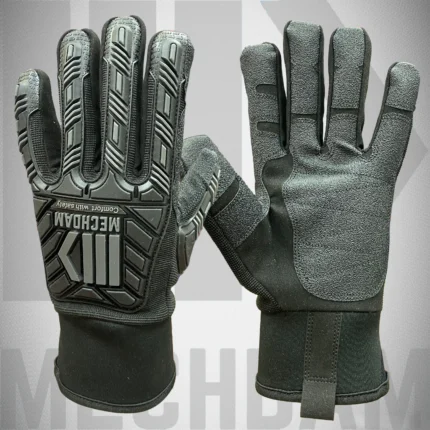 oilfield cut & impact protection gloves with TPR knuckle guards