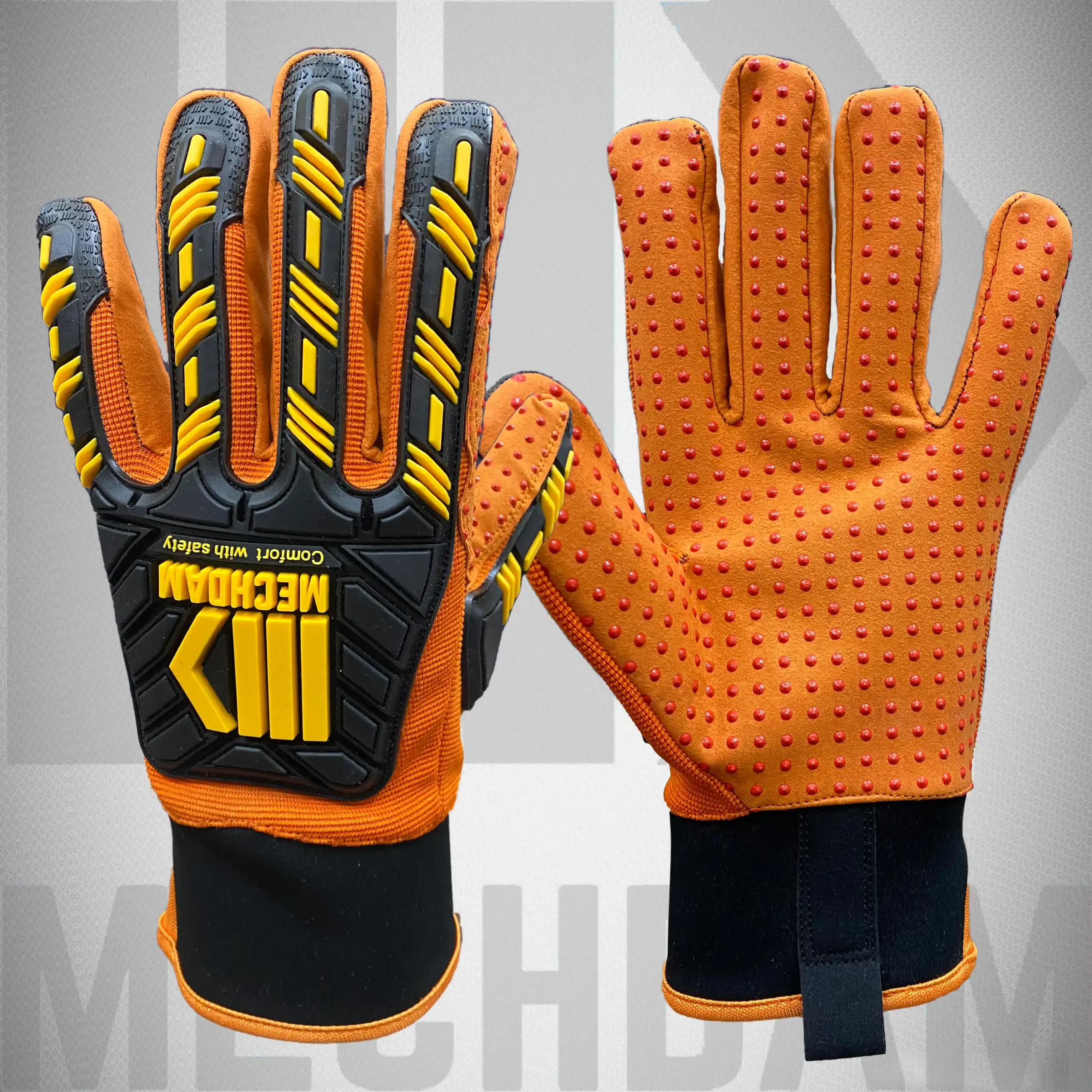 Oilfield Impact Protection Gloves oilfield impact protection gloves with TPR knuckle guards
