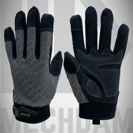 touchscreen work gloves with flexible grip palm and breathable fabric