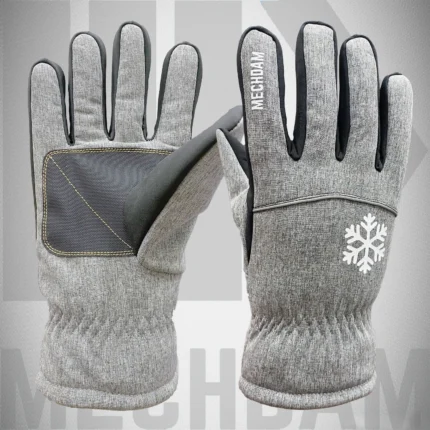 waterproof softshell winter gloves with hipora lining