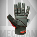 anti vibration gloves high grip fabric palm with eva cushioning back view