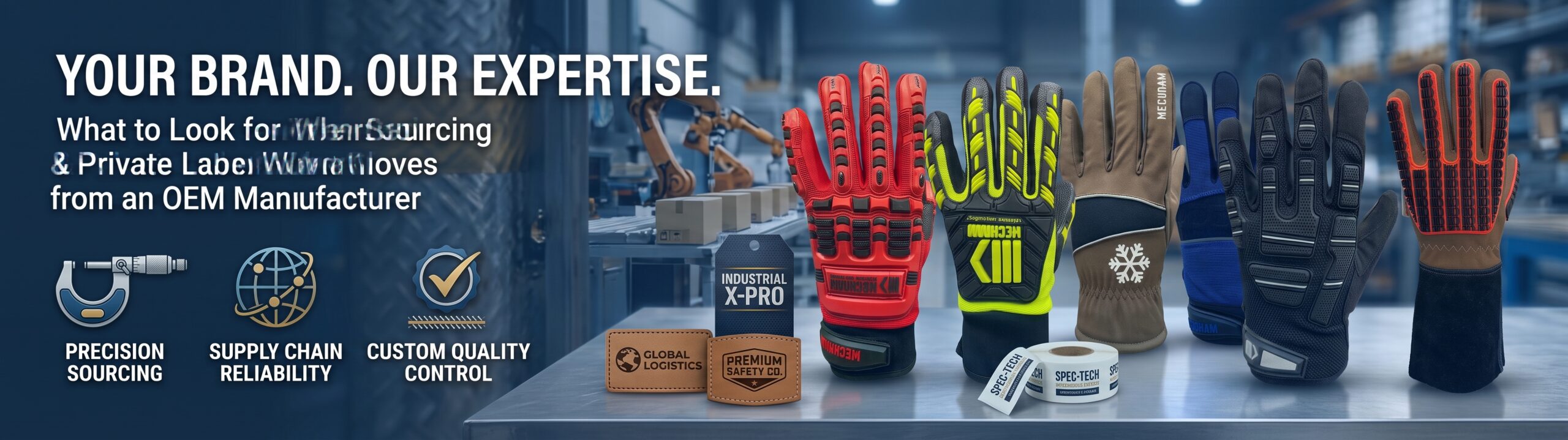 Private label work gloves for OEM manufacturing