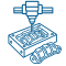 CNC machine creating a mould for an industrial work-glove protective component.